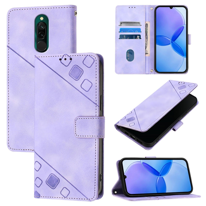Estuche para teléfono de cuero en relieve con tacto de piel, For Xiaomi Mi 10 Lite 5G, For Xiaomi Redmi 8 / Redmi 8A, For Xiaomi Mi CC9 / Mi 9 Lite, For Xiaomi Redmi Note 8, For Xiaomi Redmi Note 8 Pro, For Xiaomi Mi CC9e / Mi A3                       ...