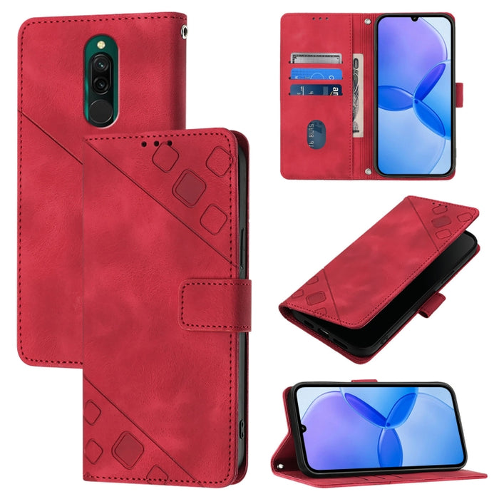 Estuche para teléfono de cuero en relieve con tacto de piel, For Xiaomi Mi 10 Lite 5G, For Xiaomi Redmi 8 / Redmi 8A, For Xiaomi Mi CC9 / Mi 9 Lite, For Xiaomi Redmi Note 8, For Xiaomi Redmi Note 8 Pro, For Xiaomi Mi CC9e / Mi A3                       ...