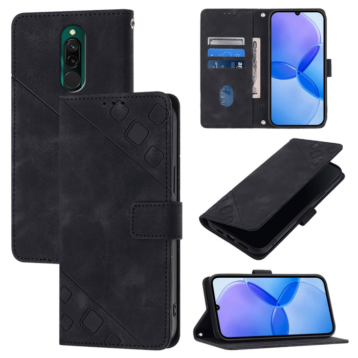 Estuche para teléfono de cuero en relieve con tacto de piel, For Xiaomi Mi 10 Lite 5G, For Xiaomi Redmi 8 / Redmi 8A, For Xiaomi Mi CC9 / Mi 9 Lite, For Xiaomi Redmi Note 8, For Xiaomi Redmi Note 8 Pro, For Xiaomi Mi CC9e / Mi A3                       ...