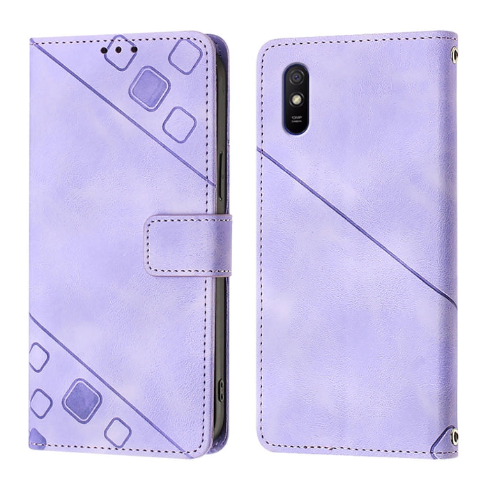 Estuche para teléfono de cuero en relieve con tacto de piel, For Xiaomi Redmi 9A / 9i / 9AT, For Xiaomi Poco M2 Global / Redmi 9, For Xiaomi Poco M3 Pro 5G / Redmi Note 10 5G, For Xiaomi Poco X3 GT, For Xiaomi Poco F3 / Redmi K40 / K40 Pro             ...