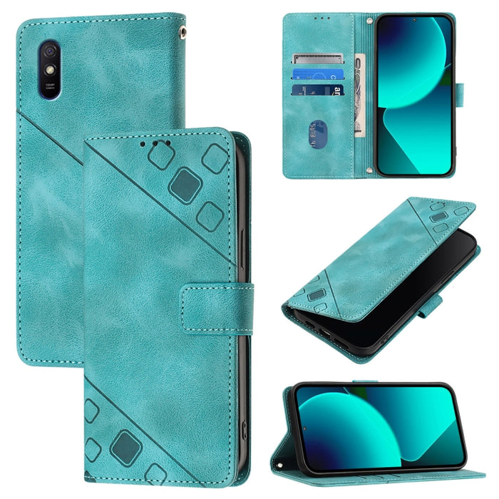 Estuche para teléfono de cuero en relieve con tacto de piel, For Xiaomi Redmi 9A / 9i / 9AT, For Xiaomi Poco M2 Global / Redmi 9, For Xiaomi Poco M3 Pro 5G / Redmi Note 10 5G, For Xiaomi Poco X3 GT, For Xiaomi Poco F3 / Redmi K40 / K40 Pro             ...