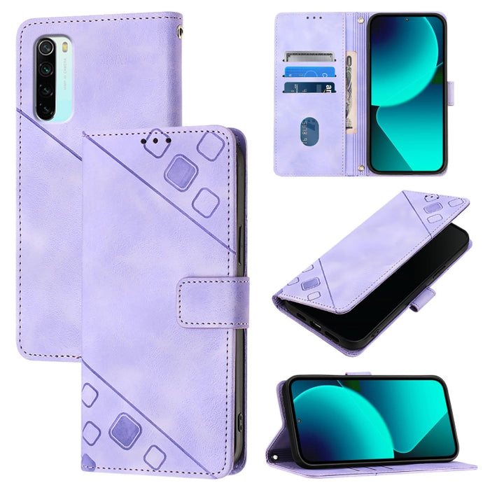 Estuche para teléfono de cuero en relieve con tacto de piel, For Xiaomi Mi 10 Lite 5G, For Xiaomi Redmi 8 / Redmi 8A, For Xiaomi Mi CC9 / Mi 9 Lite, For Xiaomi Redmi Note 8, For Xiaomi Redmi Note 8 Pro, For Xiaomi Mi CC9e / Mi A3                       ...