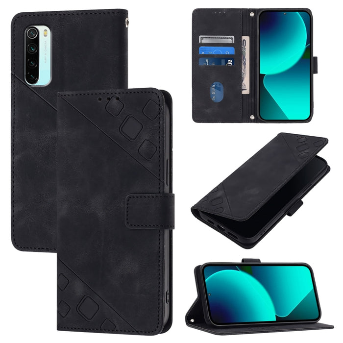 Estuche para teléfono de cuero en relieve con tacto de piel, For Xiaomi Mi 10 Lite 5G, For Xiaomi Redmi 8 / Redmi 8A, For Xiaomi Mi CC9 / Mi 9 Lite, For Xiaomi Redmi Note 8, For Xiaomi Redmi Note 8 Pro, For Xiaomi Mi CC9e / Mi A3                       ...