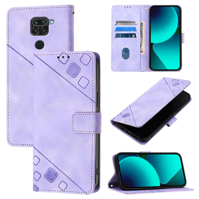 Estuche para teléfono de cuero en relieve con tacto de piel, For Xiaomi Redmi 9A / 9i / 9AT, For Xiaomi Poco M2 Global / Redmi 9, For Xiaomi Poco M3 Pro 5G / Redmi Note 10 5G, For Xiaomi Poco X3 GT, For Xiaomi Poco F3 / Redmi K40 / K40 Pro             ...
