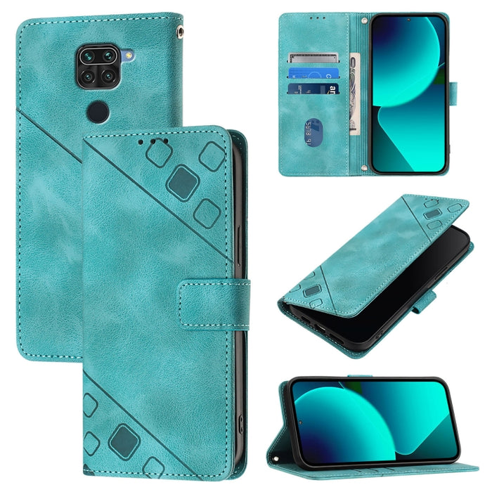 Estuche para teléfono de cuero en relieve con tacto de piel, For Xiaomi Redmi 9A / 9i / 9AT, For Xiaomi Poco M2 Global / Redmi 9, For Xiaomi Poco M3 Pro 5G / Redmi Note 10 5G, For Xiaomi Poco X3 GT, For Xiaomi Poco F3 / Redmi K40 / K40 Pro             ...