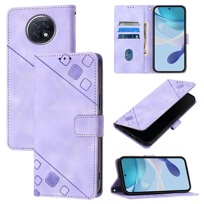 Estuche para teléfono de cuero en relieve con tacto de piel, For Xiaomi Redmi 9A / 9i / 9AT, For Xiaomi Poco M2 Global / Redmi 9, For Xiaomi Poco M3 Pro 5G / Redmi Note 10 5G, For Xiaomi Poco X3 GT, For Xiaomi Poco F3 / Redmi K40 / K40 Pro             ...