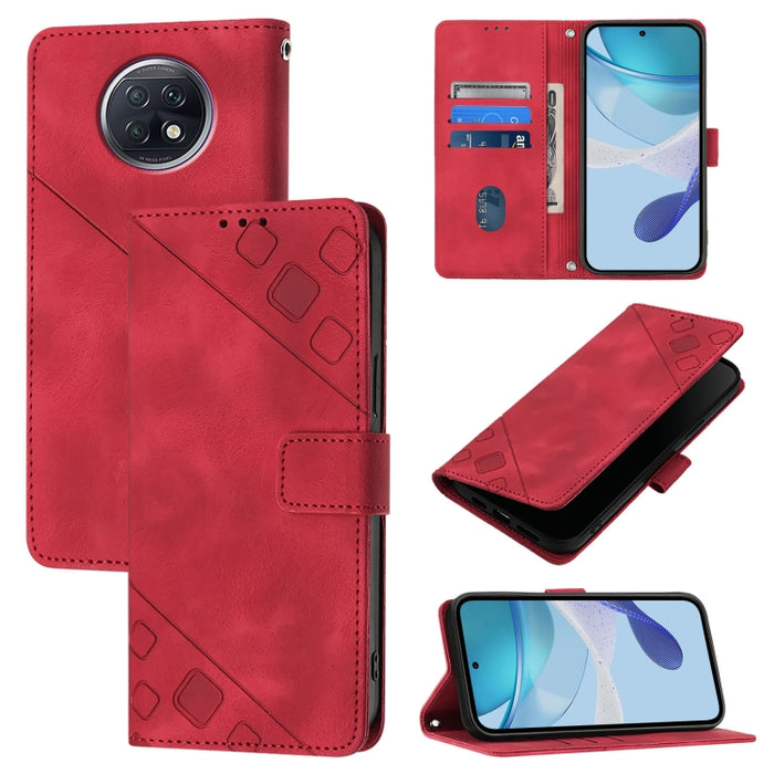 Estuche para teléfono de cuero en relieve con tacto de piel, For Xiaomi Redmi 9A / 9i / 9AT, For Xiaomi Poco M2 Global / Redmi 9, For Xiaomi Poco M3 Pro 5G / Redmi Note 10 5G, For Xiaomi Poco X3 GT, For Xiaomi Poco F3 / Redmi K40 / K40 Pro             ...