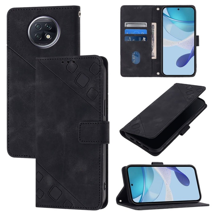 Estuche para teléfono de cuero en relieve con tacto de piel, For Xiaomi Redmi 9A / 9i / 9AT, For Xiaomi Poco M2 Global / Redmi 9, For Xiaomi Poco M3 Pro 5G / Redmi Note 10 5G, For Xiaomi Poco X3 GT, For Xiaomi Poco F3 / Redmi K40 / K40 Pro             ...