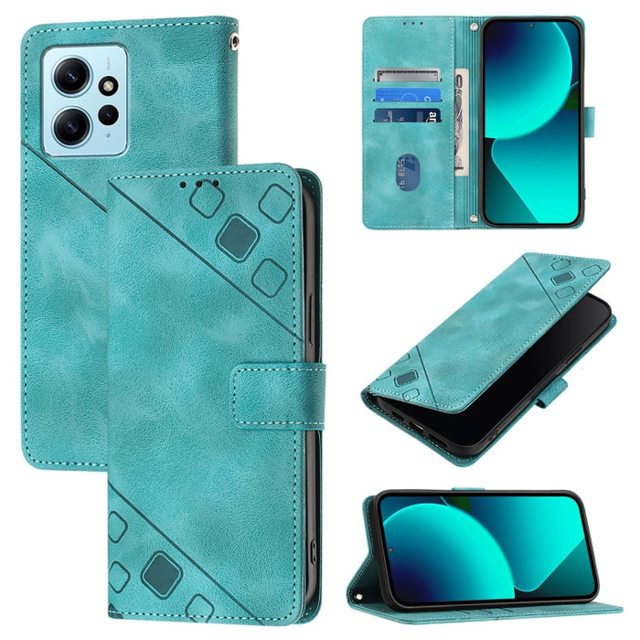 Estuche para teléfono de cuero en relieve con tacto de piel, For Xiaomi Redmi K70 / K70 Pro, For Xiaomi 13T, For Xiaomi Poco F5 5G/Redmi Note 12 Turbo, For Xiaomi Poco F5 Pro 5G/Redmi K60, For Xiaomi Redmi Note 12S 4G Global, For Xiaomi Poco C51 / A2+ ...