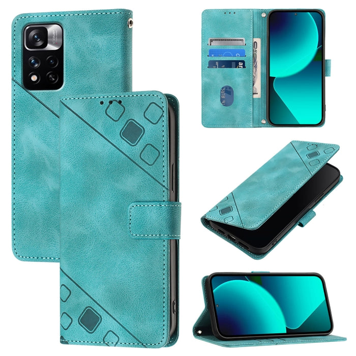 Estuche para teléfono de cuero en relieve con tacto de piel, For Xiaomi Redmi K70 / K70 Pro, For Xiaomi 13T, For Xiaomi Poco F5 5G/Redmi Note 12 Turbo, For Xiaomi Poco F5 Pro 5G/Redmi K60, For Xiaomi Redmi Note 12S 4G Global, For Xiaomi Poco C51 / A2+ ...