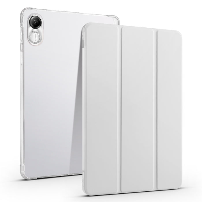 Estuche para tableta de cuero inteligente de TPU transparente de 3 pliegues con ranura para bolígrafo, For Xiaomi Pad 7 / 7 Pro, For Xiaomi Redmi Pad Pro 12.1, For Xiaomi Pad 6S Pro, For Xiaomi Pad 6 Max 14, For Xiaomi Pad 6 / 6 Pro