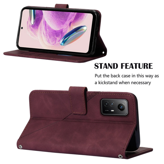 Estuche para teléfono de cuero con tapa en relieve 3D Crossbody, For Xiaomi Redmi Note 12S 4G Global, For Xiaomi Poco F5 5G/Redmi Note 12 Turbo, For Xiaomi Poco F5 Pro 5G/Redmi K60
