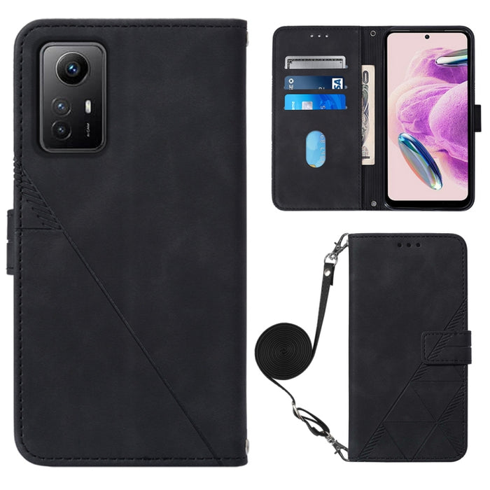 Estuche para teléfono de cuero con tapa en relieve 3D Crossbody, For Xiaomi Redmi Note 12S 4G Global, For Xiaomi Poco F5 5G/Redmi Note 12 Turbo, For Xiaomi Poco F5 Pro 5G/Redmi K60