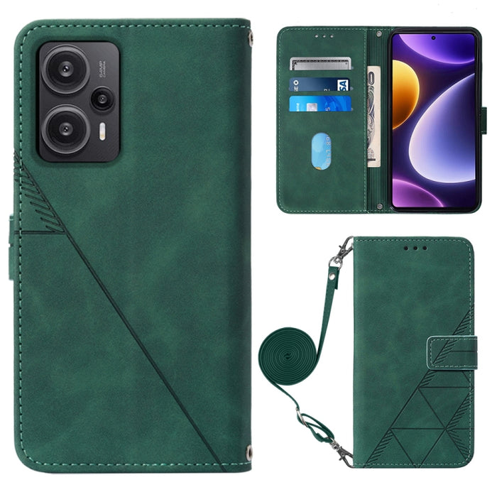 Estuche para teléfono de cuero con tapa en relieve 3D Crossbody, For Xiaomi Redmi Note 12S 4G Global, For Xiaomi Poco F5 5G/Redmi Note 12 Turbo, For Xiaomi Poco F5 Pro 5G/Redmi K60