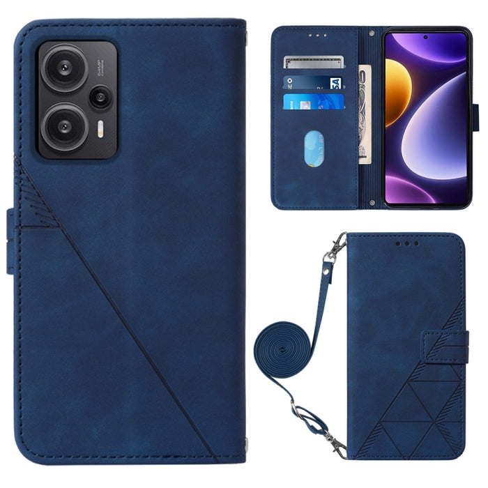 Estuche para teléfono de cuero con tapa en relieve 3D Crossbody, For Xiaomi Redmi Note 12S 4G Global, For Xiaomi Poco F5 5G/Redmi Note 12 Turbo, For Xiaomi Poco F5 Pro 5G/Redmi K60