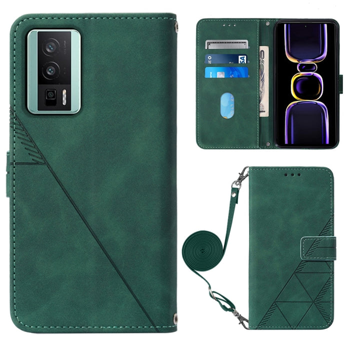 Estuche para teléfono de cuero con tapa en relieve 3D Crossbody, For Xiaomi Redmi Note 12S 4G Global, For Xiaomi Poco F5 5G/Redmi Note 12 Turbo, For Xiaomi Poco F5 Pro 5G/Redmi K60