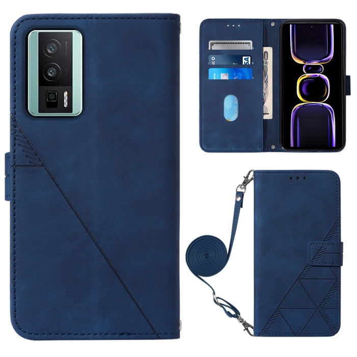 Estuche para teléfono de cuero con tapa en relieve 3D Crossbody, For Xiaomi Redmi Note 12S 4G Global, For Xiaomi Poco F5 5G/Redmi Note 12 Turbo, For Xiaomi Poco F5 Pro 5G/Redmi K60