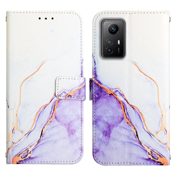 PT003 Estuche para teléfono de cuero con tapa y patrón de mármol, For Xiaomi Redmi Note 12S 4G Global, For Xiaomi 13T, For Xiaomi Poco F5 5G/Redmi Note 12 Turbo, For Xiaomi Poco F5 Pro 5G/Redmi K60