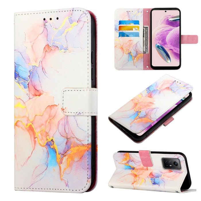 PT003 Estuche para teléfono de cuero con tapa y patrón de mármol, For Xiaomi Redmi Note 12S 4G Global, For Xiaomi 13T, For Xiaomi Poco F5 5G/Redmi Note 12 Turbo, For Xiaomi Poco F5 Pro 5G/Redmi K60