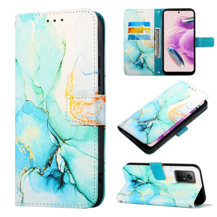 PT003 Estuche para teléfono de cuero con tapa y patrón de mármol, For Xiaomi Redmi Note 12S 4G Global, For Xiaomi 13T, For Xiaomi Poco F5 5G/Redmi Note 12 Turbo, For Xiaomi Poco F5 Pro 5G/Redmi K60