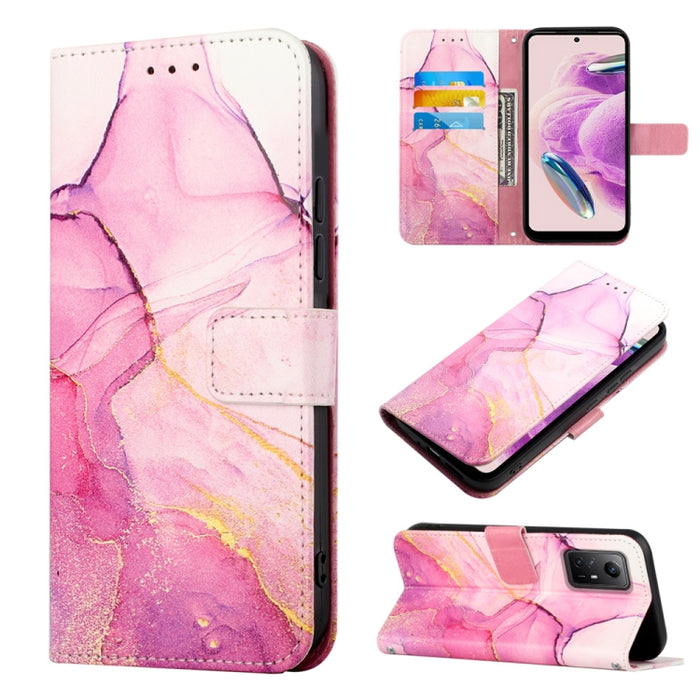 PT003 Estuche para teléfono de cuero con tapa y patrón de mármol, For Xiaomi Redmi Note 12S 4G Global, For Xiaomi 13T, For Xiaomi Poco F5 5G/Redmi Note 12 Turbo, For Xiaomi Poco F5 Pro 5G/Redmi K60