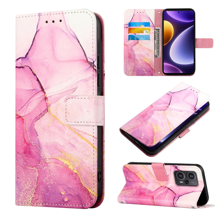 PT003 Estuche para teléfono de cuero con tapa y patrón de mármol, For Xiaomi Redmi Note 12S 4G Global, For Xiaomi 13T, For Xiaomi Poco F5 5G/Redmi Note 12 Turbo, For Xiaomi Poco F5 Pro 5G/Redmi K60