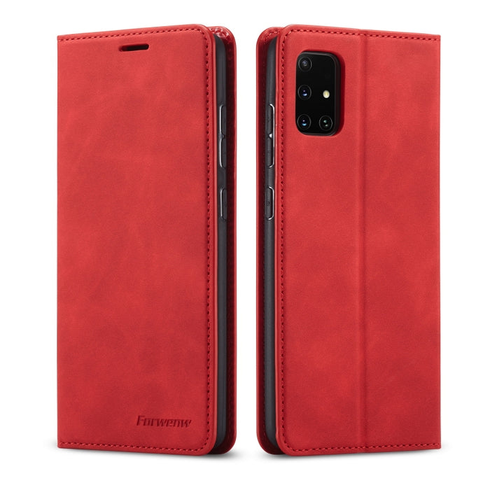 Forwenw Dream Series Oil Edge Fuerte magnetismo Funda de cuero con tapa horizontal con soporte y ranuras para tarjetas y billetera y marco de fotos, For Xiaomi Redmi Note 9S, For Samsung Galaxy A31, For Samsung Galaxy A41, For Samsung Galaxy A11       ...