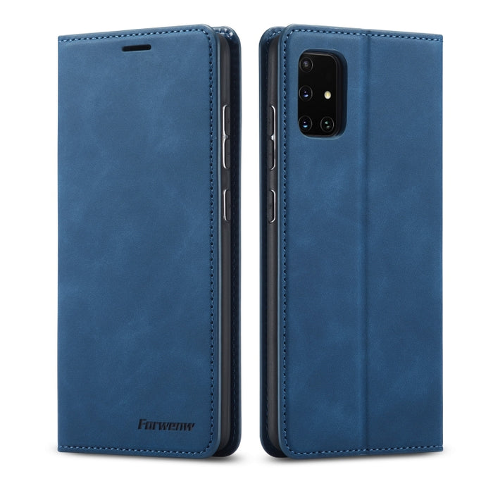 Forwenw Dream Series Oil Edge Fuerte magnetismo Funda de cuero con tapa horizontal con soporte y ranuras para tarjetas y billetera y marco de fotos, For Xiaomi Redmi Note 9S, For Samsung Galaxy A31, For Samsung Galaxy A41, For Samsung Galaxy A11       ...