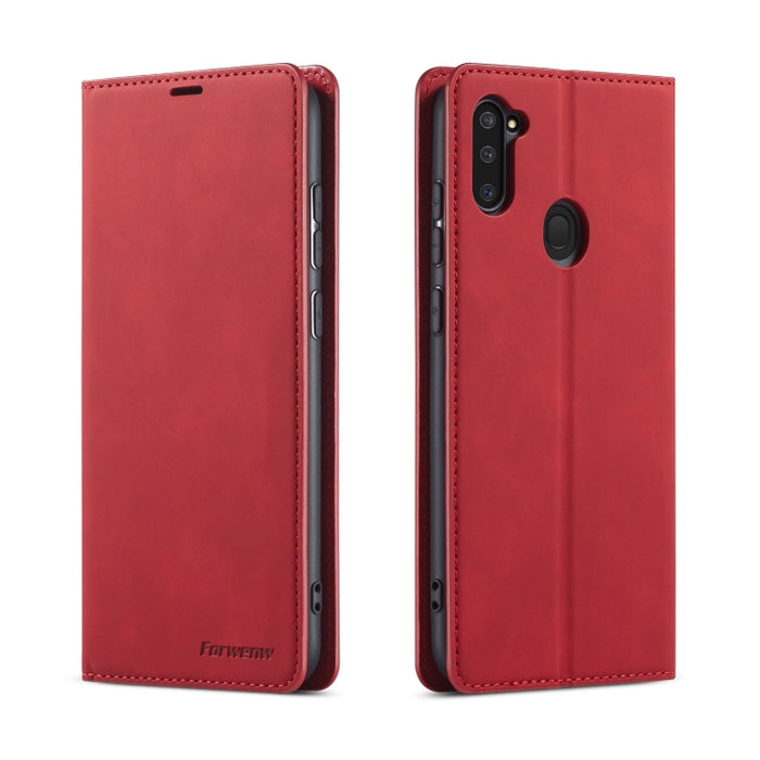 Forwenw Dream Series Oil Edge Fuerte magnetismo Funda de cuero con tapa horizontal con soporte y ranuras para tarjetas y billetera y marco de fotos, For Xiaomi Redmi Note 9S, For Samsung Galaxy A31, For Samsung Galaxy A41, For Samsung Galaxy A11       ...