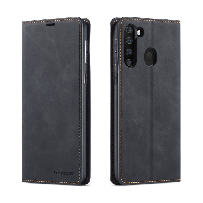 Forwenw Dream Series Oil Edge Fuerte magnetismo Funda de cuero con tapa horizontal con soporte y ranuras para tarjetas y billetera y marco de fotos, For Xiaomi Redmi Note 9S, For Samsung Galaxy A31, For Samsung Galaxy A41, For Samsung Galaxy A11       ...