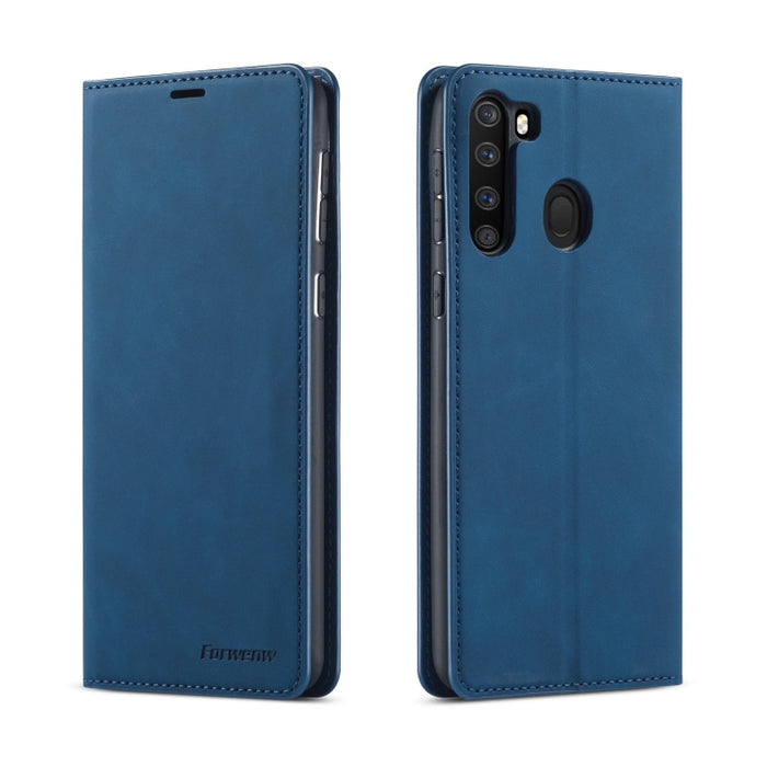 Forwenw Dream Series Oil Edge Fuerte magnetismo Funda de cuero con tapa horizontal con soporte y ranuras para tarjetas y billetera y marco de fotos, For Xiaomi Redmi Note 9S, For Samsung Galaxy A31, For Samsung Galaxy A41, For Samsung Galaxy A11       ...