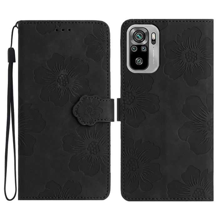 Estuche para teléfono de cuero con patrón de estampado de flores, For Xiaomi Redmi Note 10 5G, For Xiaomi Redmi Note 11 Pro 5G Global, For Xiaomi Redmi Note 11 4G Global / Note 11S, For Xiaomi Redmi Note 12 5G, For Xiaomi Redmi Note 12 Pro 5G          ...