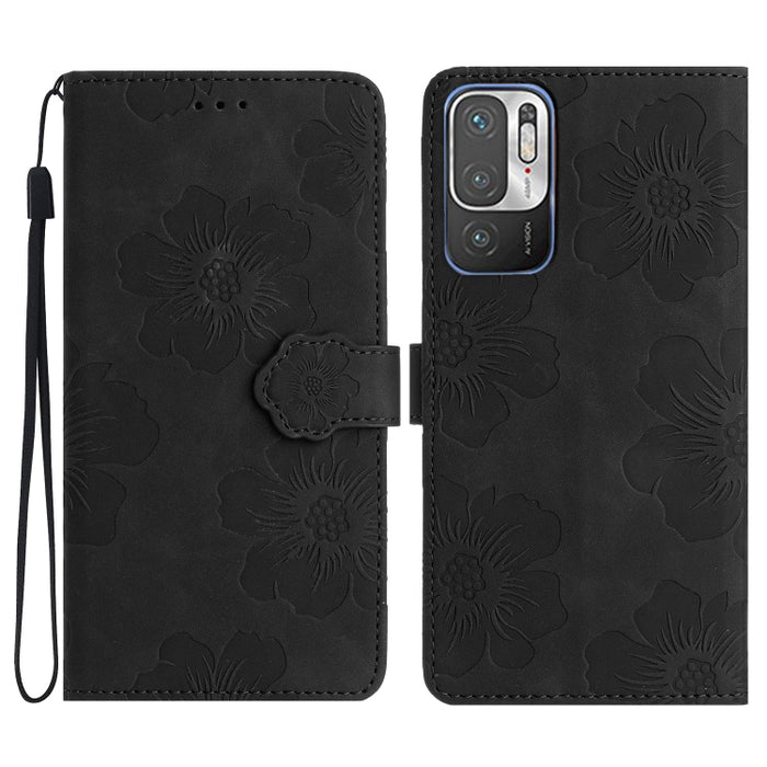 Estuche para teléfono de cuero con patrón de estampado de flores, For Xiaomi Redmi Note 10 5G, For Xiaomi Redmi Note 11 Pro 5G Global, For Xiaomi Redmi Note 11 4G Global / Note 11S, For Xiaomi Redmi Note 12 5G, For Xiaomi Redmi Note 12 Pro 5G          ...