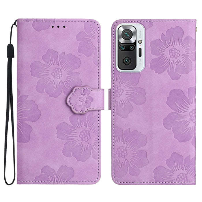 Estuche para teléfono de cuero con patrón de estampado de flores, For Xiaomi Redmi Note 10 5G, For Xiaomi Redmi Note 11 Pro 5G Global, For Xiaomi Redmi Note 11 4G Global / Note 11S, For Xiaomi Redmi Note 12 5G, For Xiaomi Redmi Note 12 Pro 5G          ...
