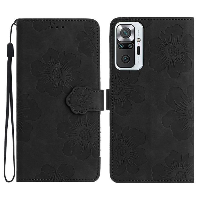 Estuche para teléfono de cuero con patrón de estampado de flores, For Xiaomi Redmi Note 10 5G, For Xiaomi Redmi Note 11 Pro 5G Global, For Xiaomi Redmi Note 11 4G Global / Note 11S, For Xiaomi Redmi Note 12 5G, For Xiaomi Redmi Note 12 Pro 5G          ...