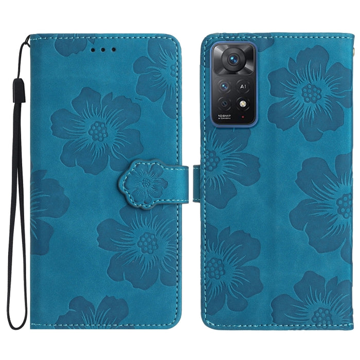 Estuche para teléfono de cuero con patrón de estampado de flores, For Xiaomi Redmi Note 10 5G, For Xiaomi Redmi Note 11 Pro 5G Global, For Xiaomi Redmi Note 11 4G Global / Note 11S, For Xiaomi Redmi Note 12 5G, For Xiaomi Redmi Note 12 Pro 5G          ...