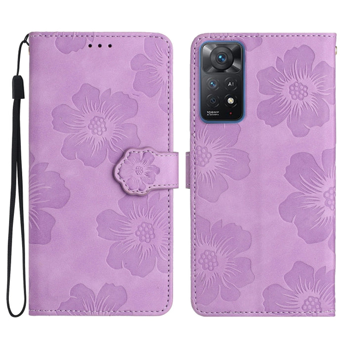 Estuche para teléfono de cuero con patrón de estampado de flores, For Xiaomi Redmi Note 10 5G, For Xiaomi Redmi Note 11 Pro 5G Global, For Xiaomi Redmi Note 11 4G Global / Note 11S, For Xiaomi Redmi Note 12 5G, For Xiaomi Redmi Note 12 Pro 5G          ...