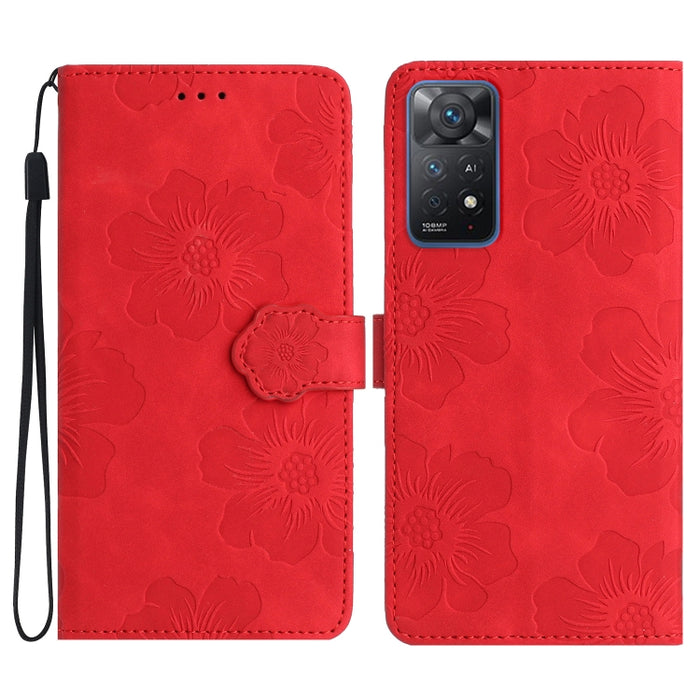 Estuche para teléfono de cuero con patrón de estampado de flores, For Xiaomi Redmi Note 10 5G, For Xiaomi Redmi Note 11 Pro 5G Global, For Xiaomi Redmi Note 11 4G Global / Note 11S, For Xiaomi Redmi Note 12 5G, For Xiaomi Redmi Note 12 Pro 5G          ...
