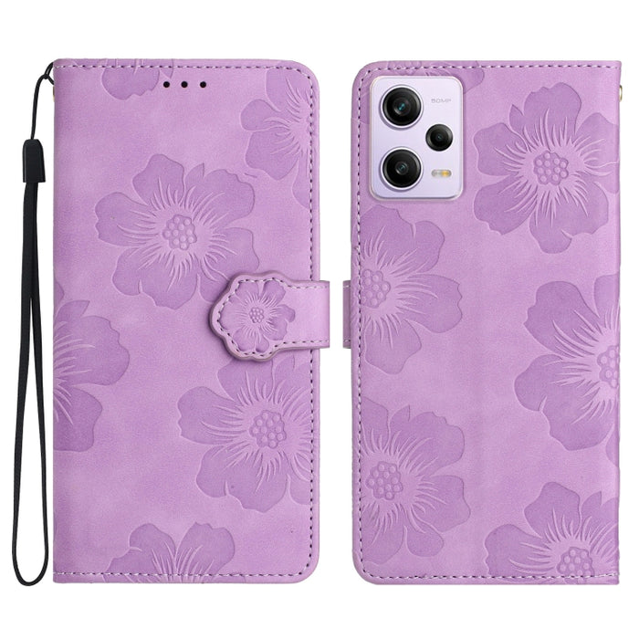 Estuche para teléfono de cuero con patrón de estampado de flores, For Xiaomi Redmi Note 10 5G, For Xiaomi Redmi Note 11 Pro 5G Global, For Xiaomi Redmi Note 11 4G Global / Note 11S, For Xiaomi Redmi Note 12 5G, For Xiaomi Redmi Note 12 Pro 5G          ...