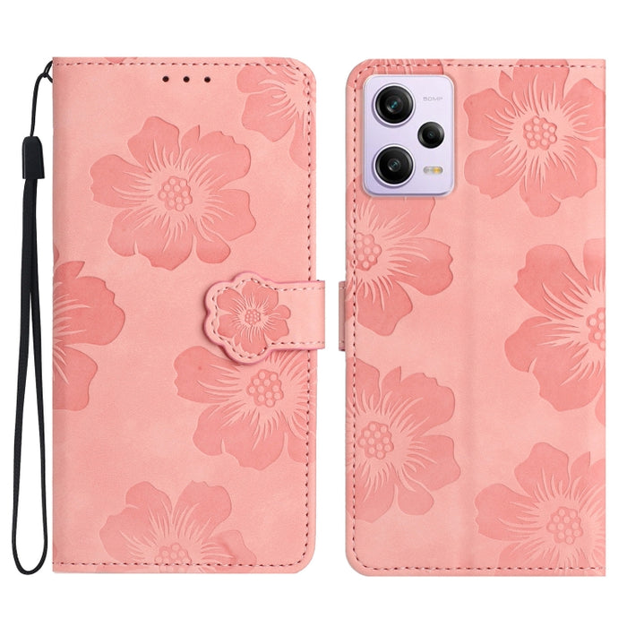 Estuche para teléfono de cuero con patrón de estampado de flores, For Xiaomi Redmi Note 10 5G, For Xiaomi Redmi Note 11 Pro 5G Global, For Xiaomi Redmi Note 11 4G Global / Note 11S, For Xiaomi Redmi Note 12 5G, For Xiaomi Redmi Note 12 Pro 5G          ...