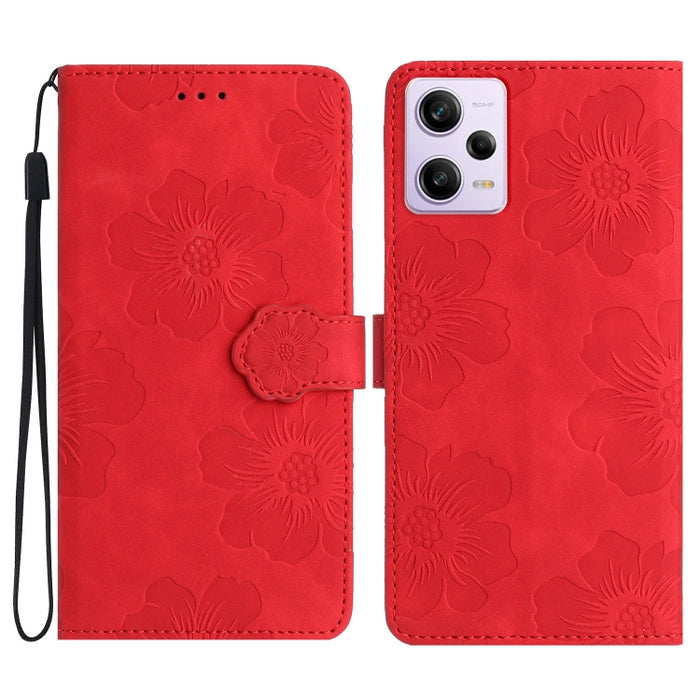Estuche para teléfono de cuero con patrón de estampado de flores, For Xiaomi Redmi Note 10 5G, For Xiaomi Redmi Note 11 Pro 5G Global, For Xiaomi Redmi Note 11 4G Global / Note 11S, For Xiaomi Redmi Note 12 5G, For Xiaomi Redmi Note 12 Pro 5G          ...