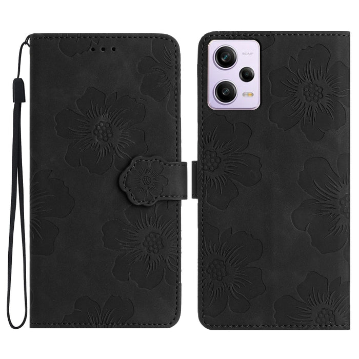 Estuche para teléfono de cuero con patrón de estampado de flores, For Xiaomi Redmi Note 10 5G, For Xiaomi Redmi Note 11 Pro 5G Global, For Xiaomi Redmi Note 11 4G Global / Note 11S, For Xiaomi Redmi Note 12 5G, For Xiaomi Redmi Note 12 Pro 5G          ...