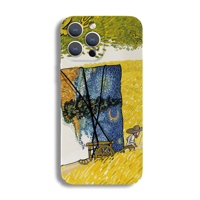 Estuche para PC con patrón de pintura al óleo con orificio preciso
