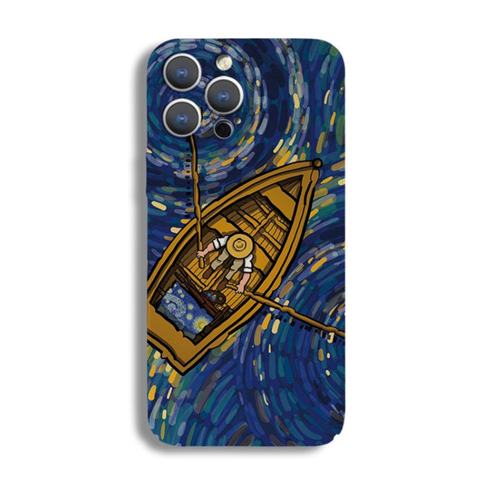 Estuche para PC con patrón de pintura al óleo con orificio preciso