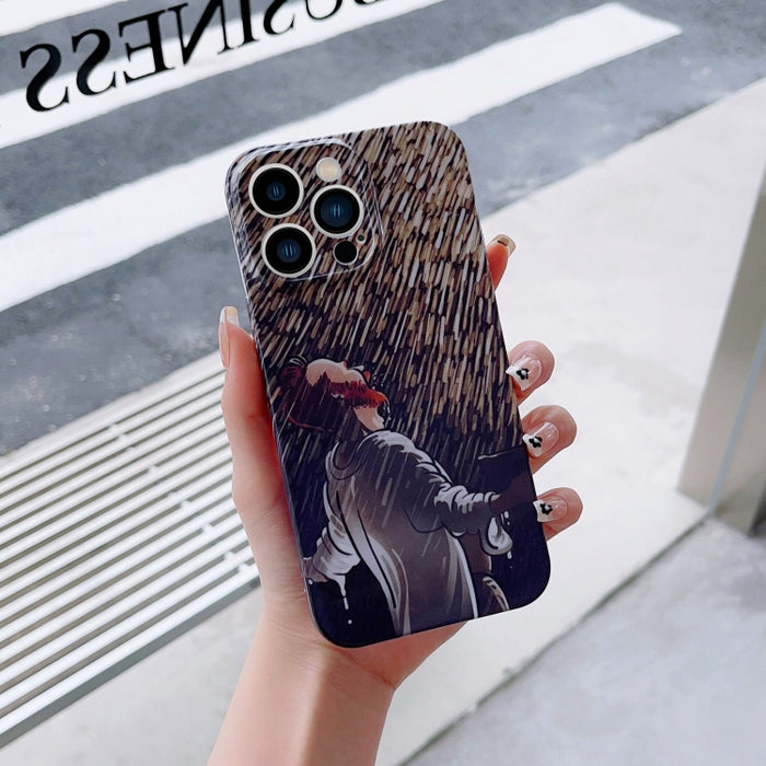 Estuche para PC con patrón de pintura al óleo con orificio preciso, For iPhone XR