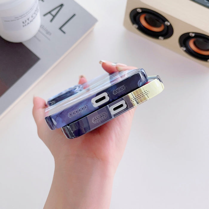 Estuche para PC con patrón de pintura al óleo con orificio preciso, For iPhone XR