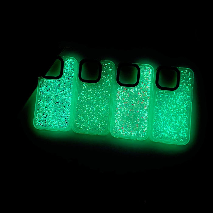 Estuche para teléfono a prueba de golpes con pegamento de goteo de luz noctilucente