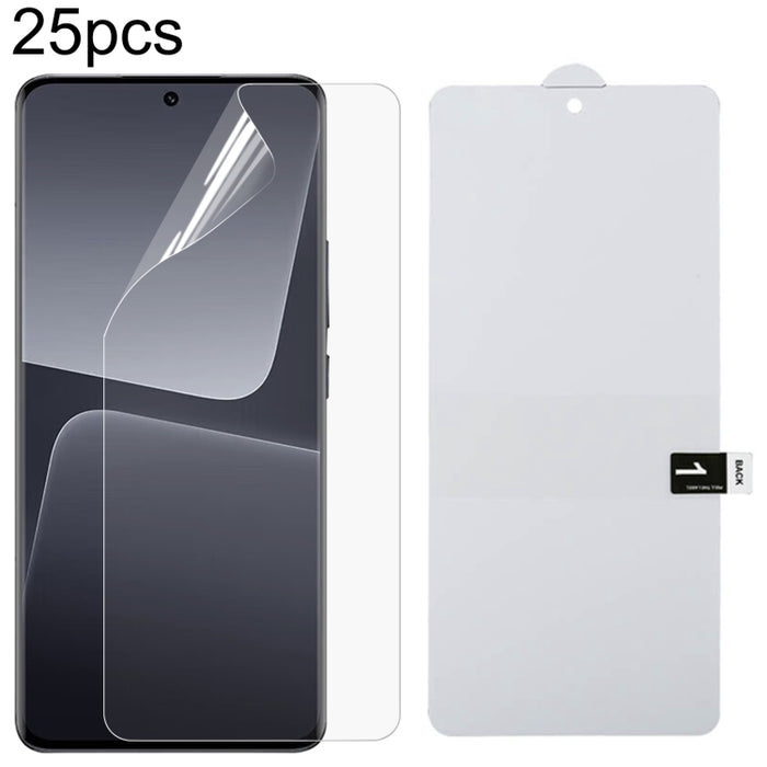 Película de hidrogel a prueba de explosiones de Protector de pantalla completa de 25 uds., For Xiaomi Redmi 12 / 12R / 12 5G / Note 12R / Poco M6 Pro, For Xiaomi 13T Pro, For Xiaomi Redmi Note 12T Pro, For Xiaomi 13T