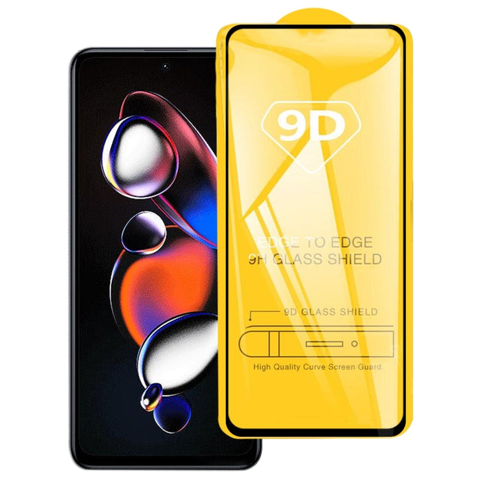 Película de vidrio templado de pantalla de pegamento completo 9D, For Xiaomi Redmi 12 / 12R / 12 5G / Note 12R / Poco M6 Pro, For Xiaomi 13T, For Xiaomi Redmi Note 12T Pro