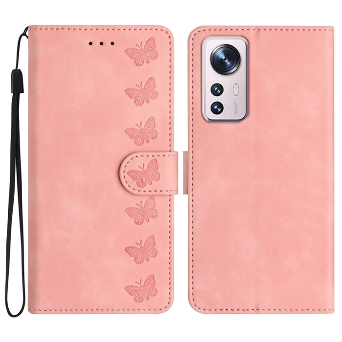 Estuche para teléfono de cuero con relieve de siete mariposas, For Xiaomi Redmi 13C 4G, For Xiaomi 13T, For Xiaomi Mi 11 Lite, For Xiaomi Redmi Note 12 Pro 5G Global, For Xiaomi Redmi Note 12 5G Global, For Xiaomi 13 Pro, For Xiaomi 13                 ...